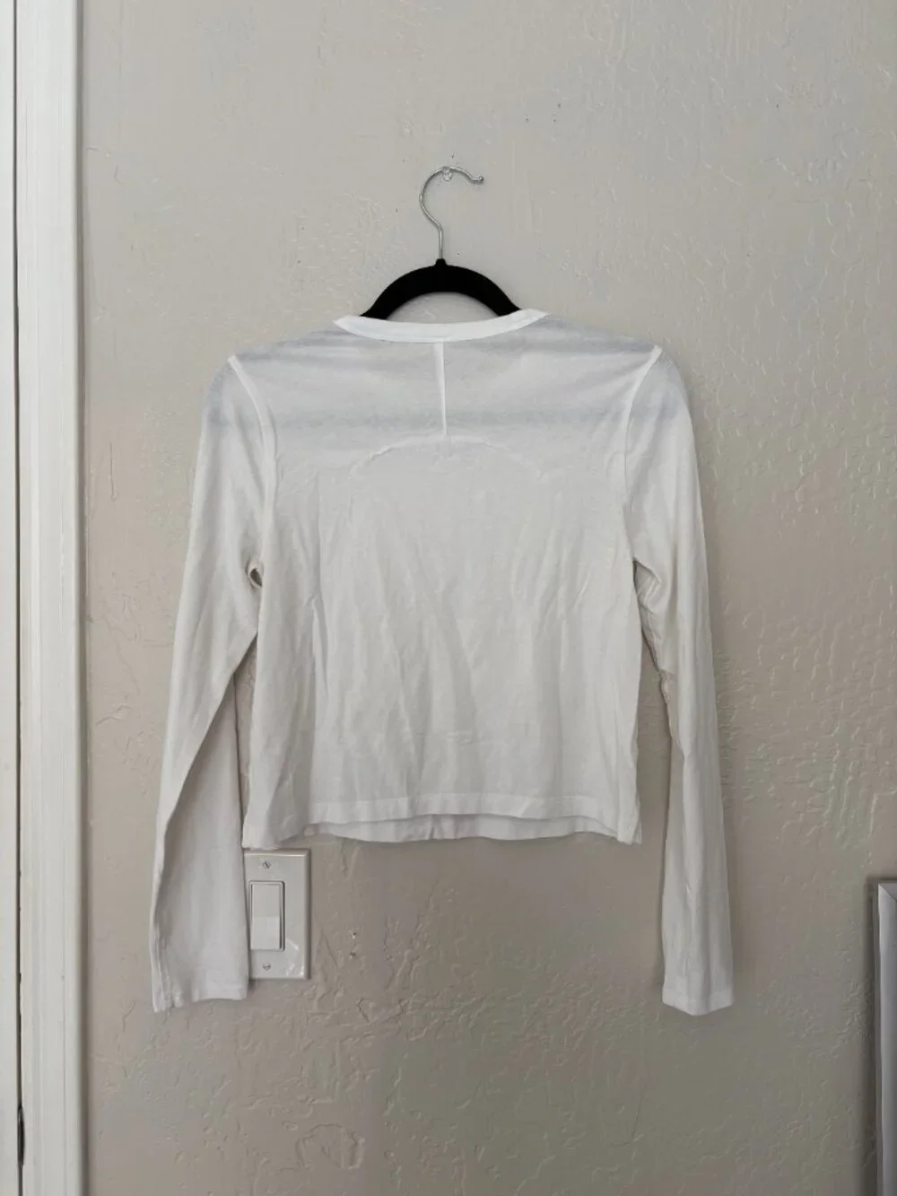 White Lululemon Classic-Fit Cotton-Blend Long Sleeve Shirt Size Small